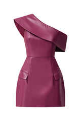 Nova Off The Shoulder Mini Dress in Purple ghost shot 