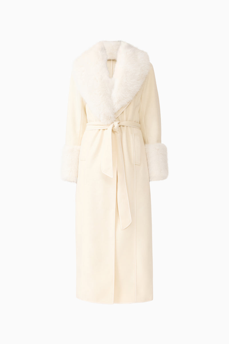 Aria Coat in Cream ghost shot