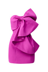 Beatrix Strapless Mini Dress in Purple ghsot shot 