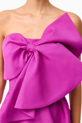 Beatrix Strapless Mini Dress in Purple