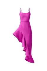 Beatrix Asymmetrical Gown in Purple ghost shot 