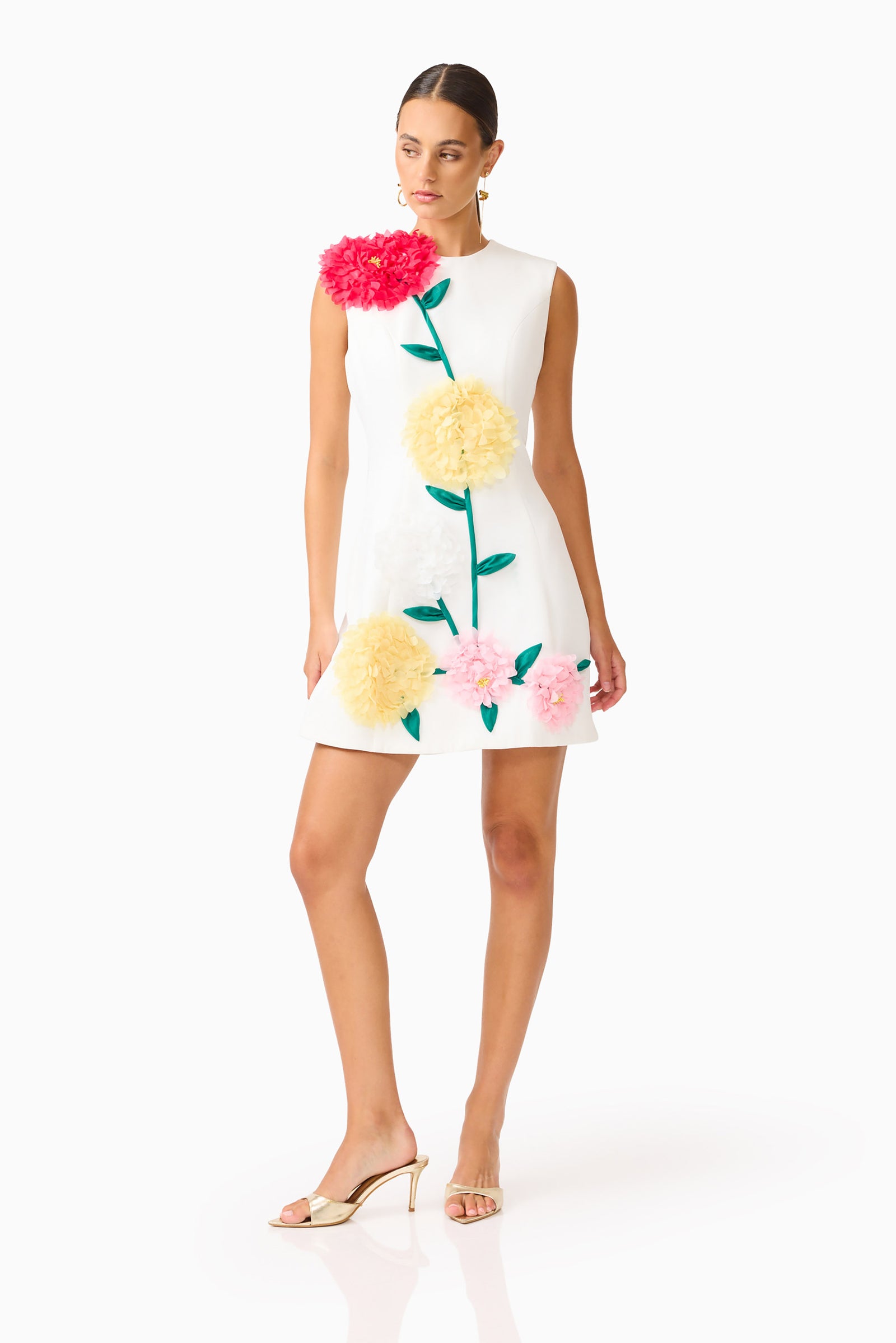 Buttercup Embroidered Mini Dress - Ivory - S - ELLIATT Buttercup Embroidered Mini Dress - Ivory - S - ELLIATT