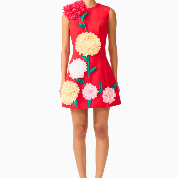 open lace back dress Buttercup Embroidered Mini Dress in Red – Elliatt