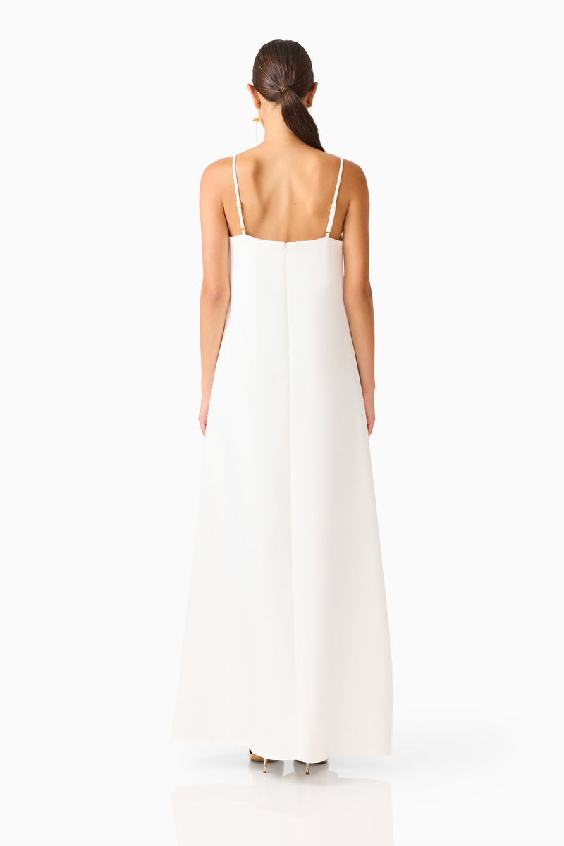 Buttercup Embroidered Maxi Dress in White Elliatt Buttercup Embroidered Maxi Dress in White Elliatt