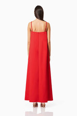 Buttercup Maxi Dress In Red | Embroidered Floral Design Elliatt Buttercup Maxi Dress In Red | Embroidered Floral Design Elliatt
