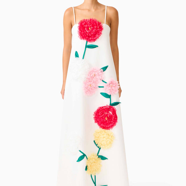 Buttercup Embroidered Maxi Dress in White – Elliatt
