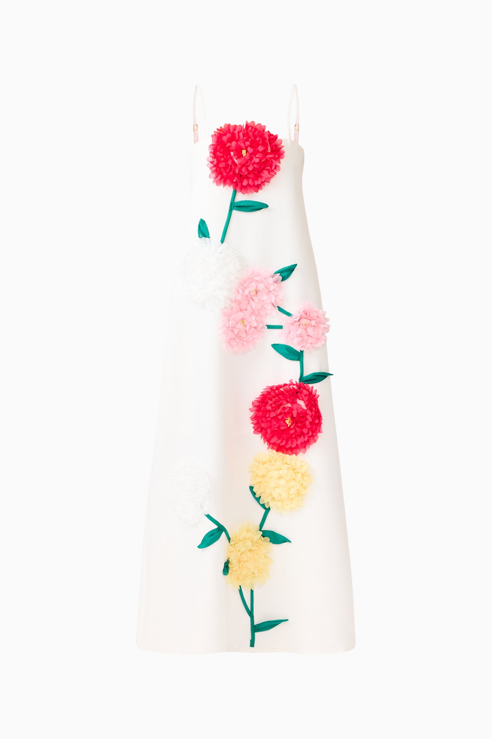 strapless open back dress Buttercup Embroidered Maxi Dress in White – Elliatt