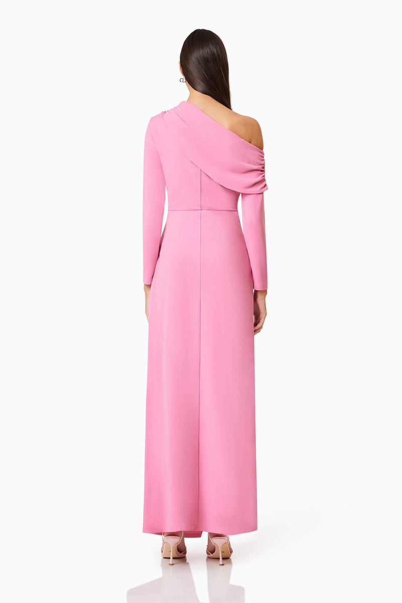 Jamie One Shoulder Gown In Pink Elliatt Jamie One Shoulder Gown In Pink Elliatt
