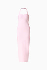 Marla Halter Gown in Pink ghost shot 