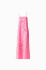 Nolana Floral Applique Gown in Pink ghost shot