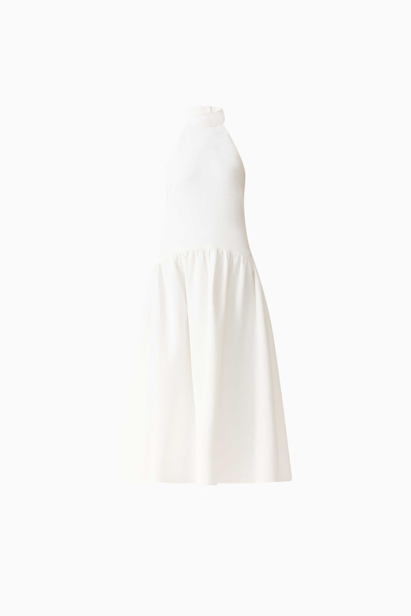 Nolana Halter Midi Dress in White – Elliatt