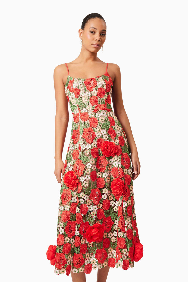 significant other exclusive rosslyn embroidered midi dress Significant Other Exclusive Rosslyn Embroidered Midi Dress in White