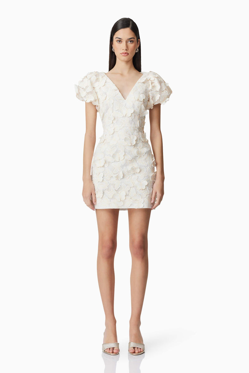 Scarlett Butterfly Mini Dress in White – Elliatt Scarlett Butterfly Mini Dress in White – Elliatt
