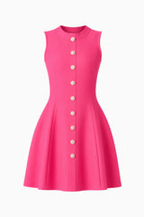 Opline Tulip Mini Dress in Hot Pink ghost shot
