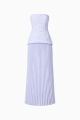 Lacy Strapless Gown in Powder Blue ghost shot