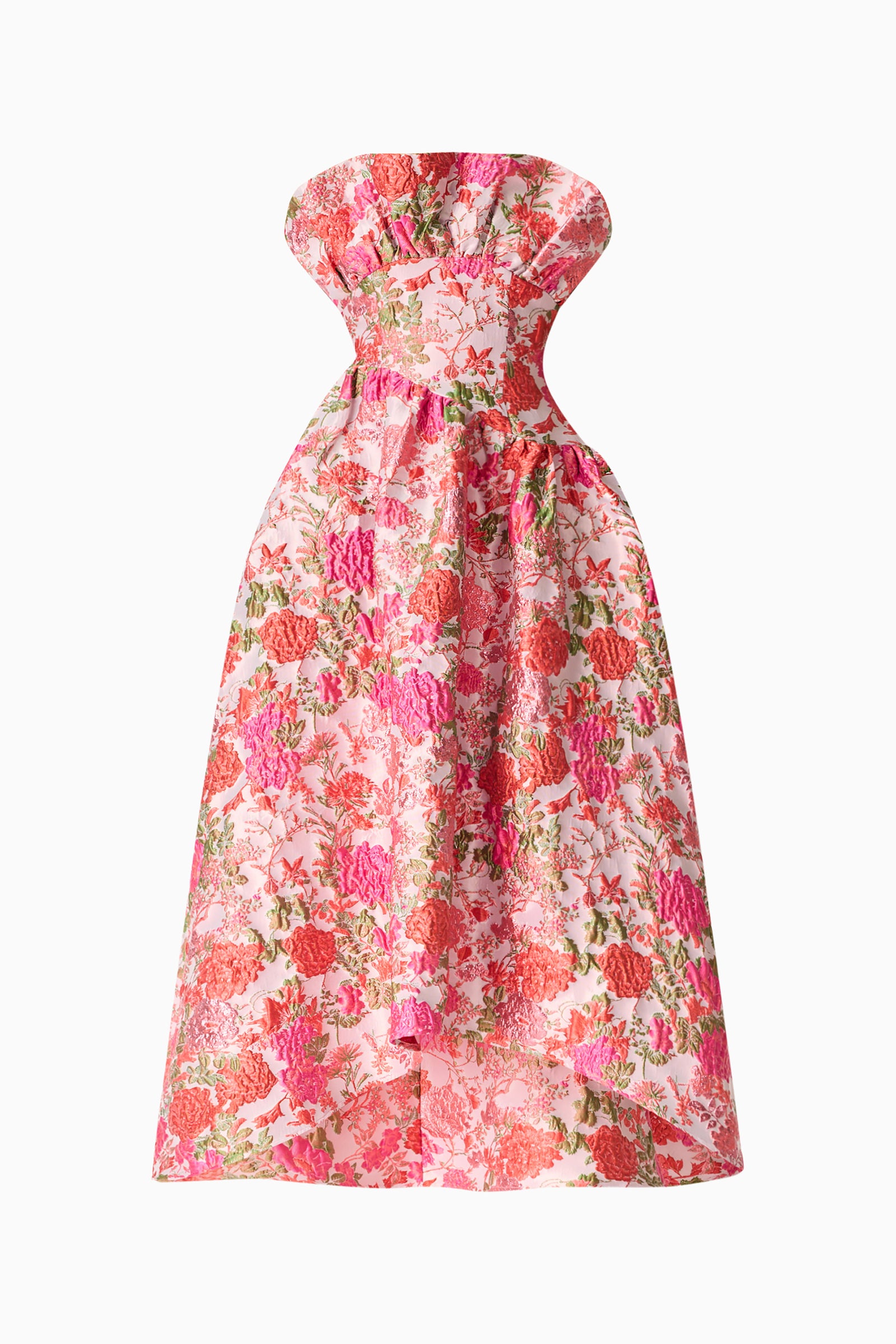 chinese dress ladies Floralie Strapless Gown in Pink Floral