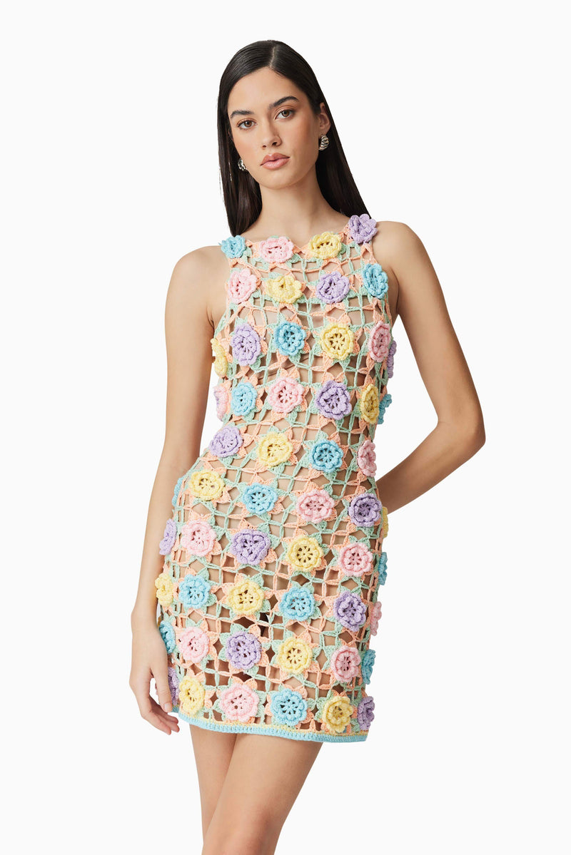 elliatt floral crochet dress Elliatt Floral Crochet Dress
