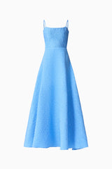 Briallen Jacquard Gown in Blue Ghost Shot