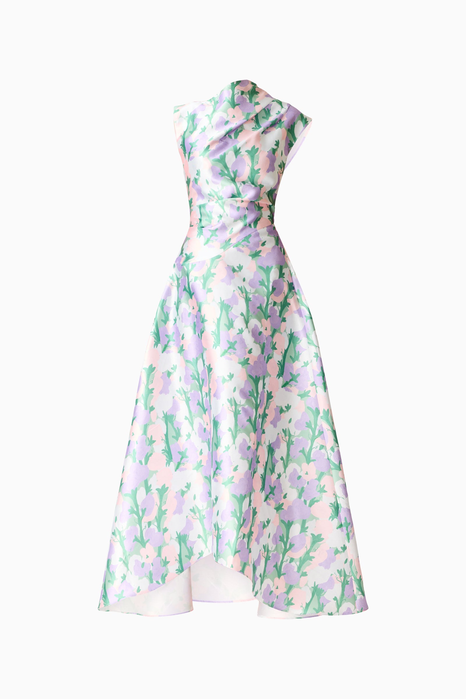 Lavina Asymmetrical Gown in Purple Floral  Elliatt