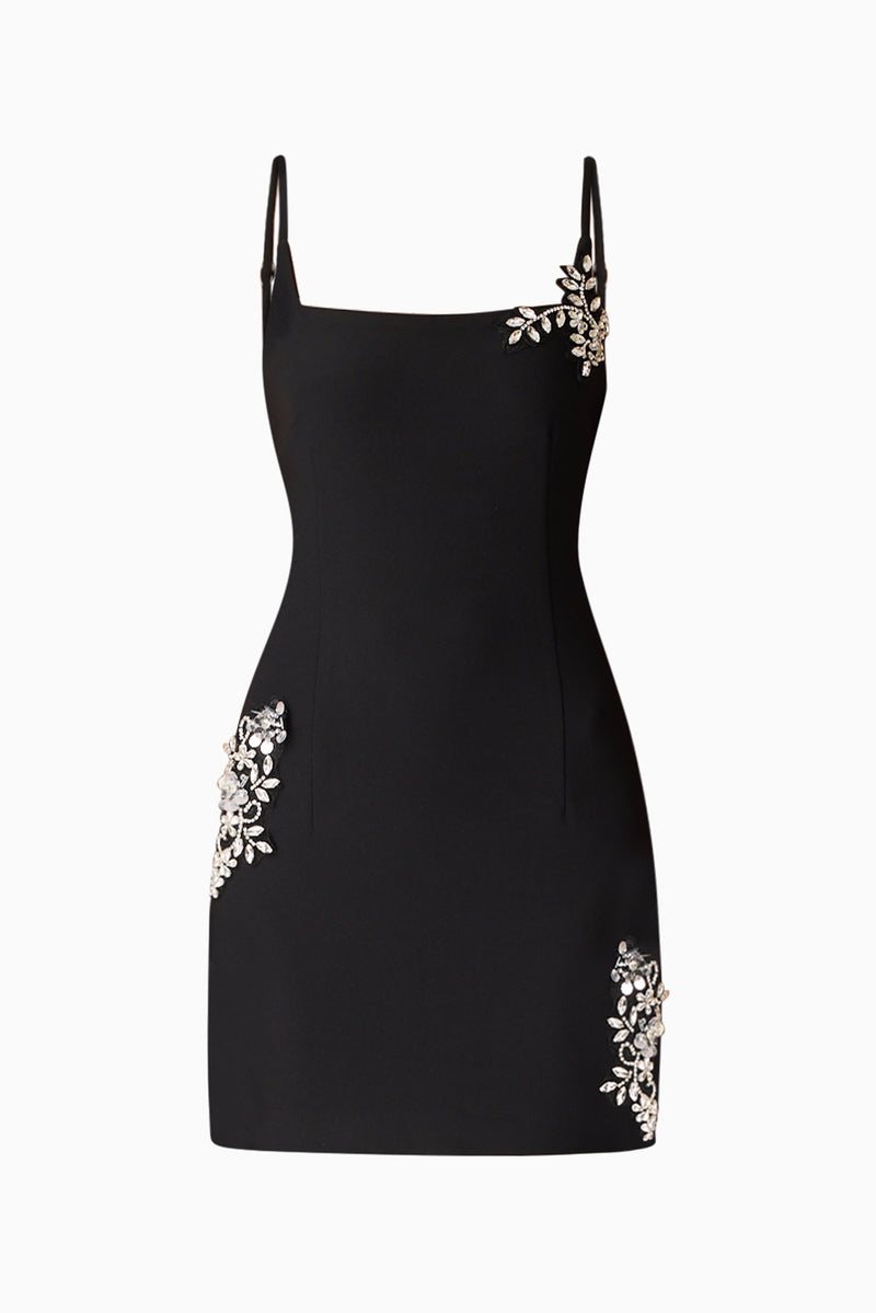 Veda Embellished Mini Dress in Black  Elliatt