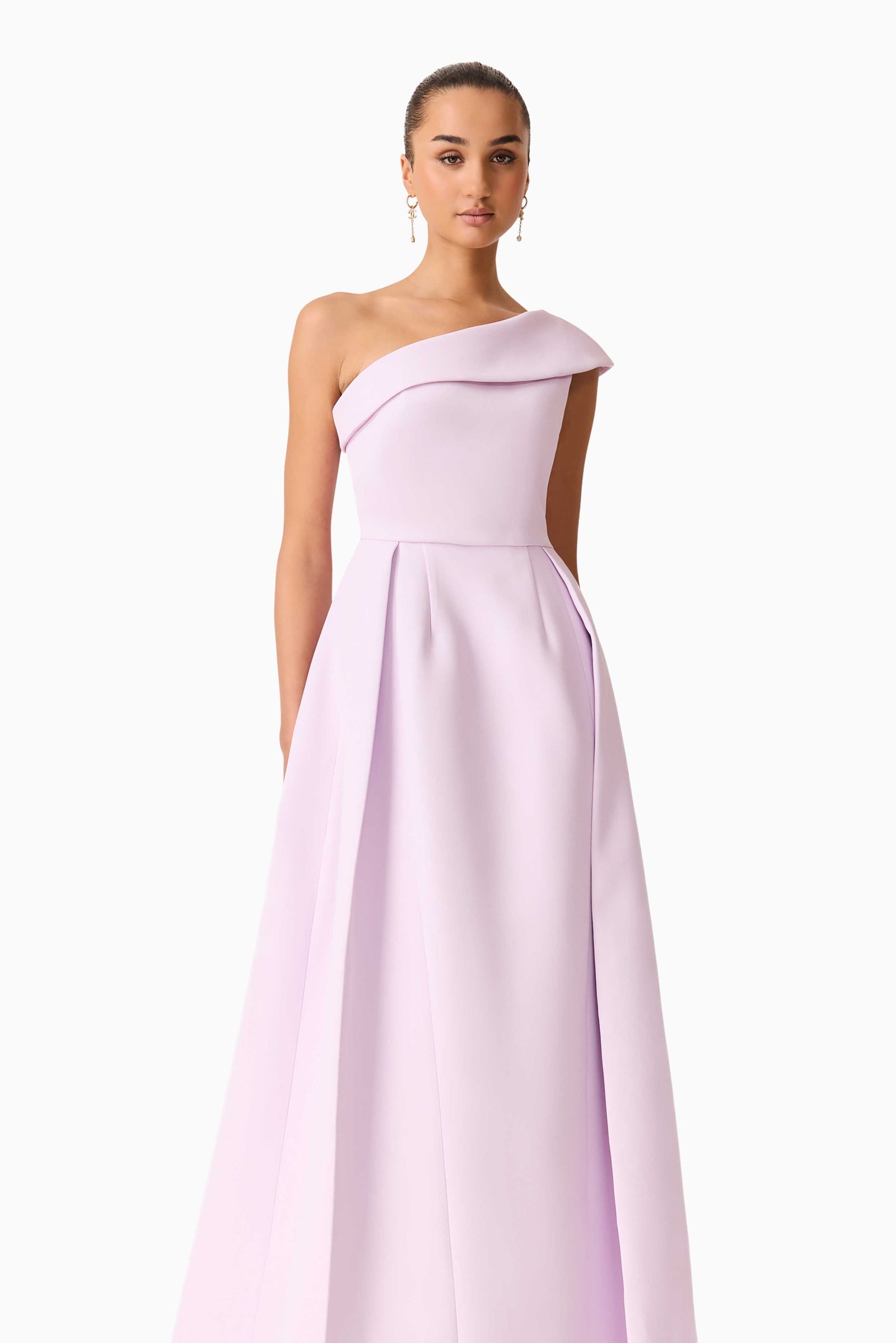 elliatt one shoulder dress Saphine Gown in Pink The regular fit bodice Trouser Inseam:W36 L30 MANGO - Asymmetric Side Inexpensive Us Prom Dresses Inexpensive