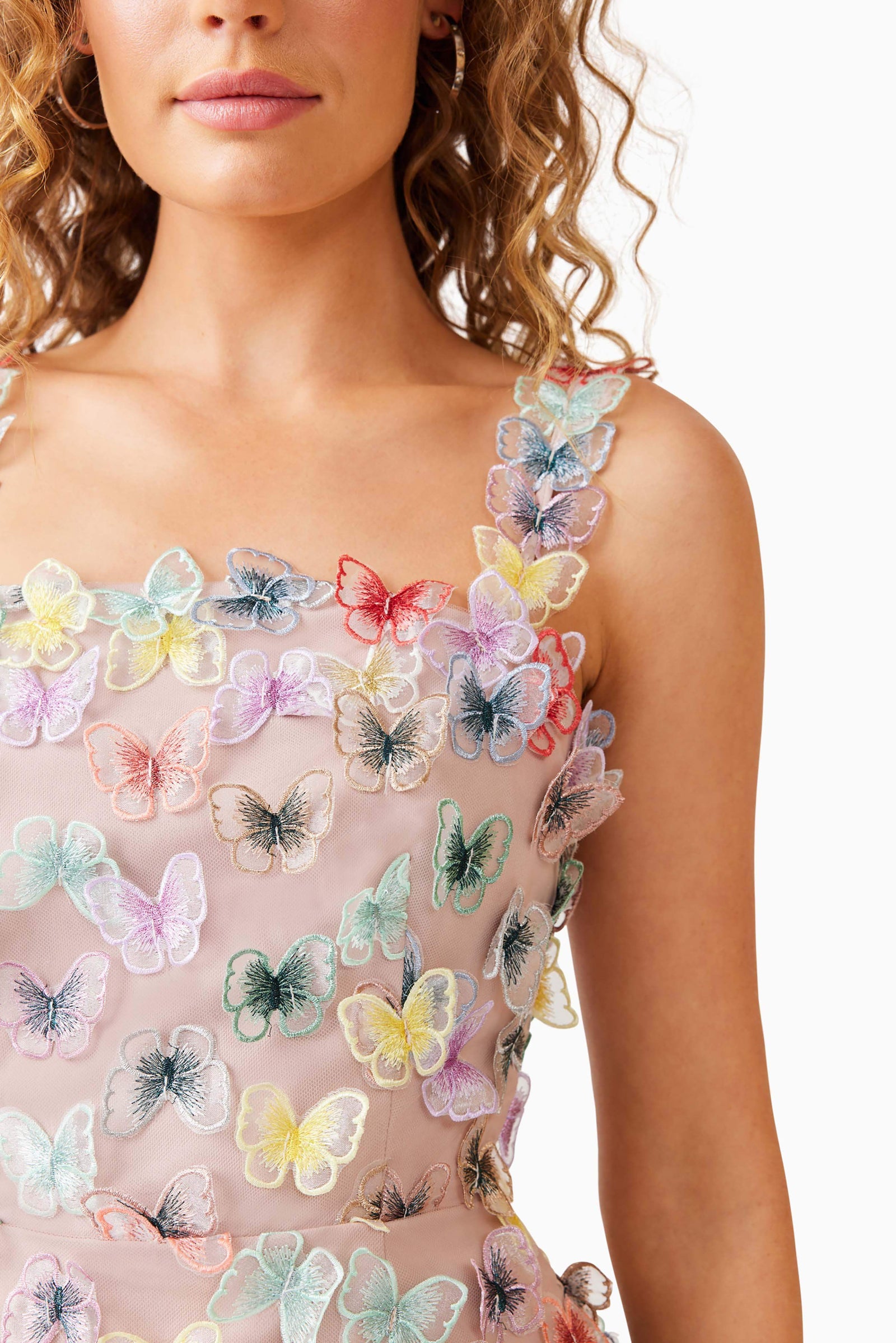 alula embellished butterfly mini dress Aviva Party Mini Dress in Pink