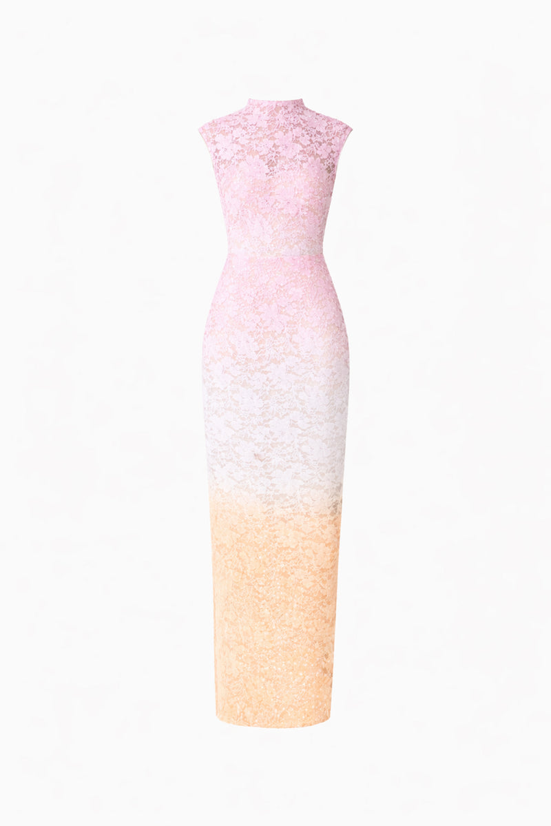 ombre lace dress Lumira Sequin Lace Gown in Pink Ombre