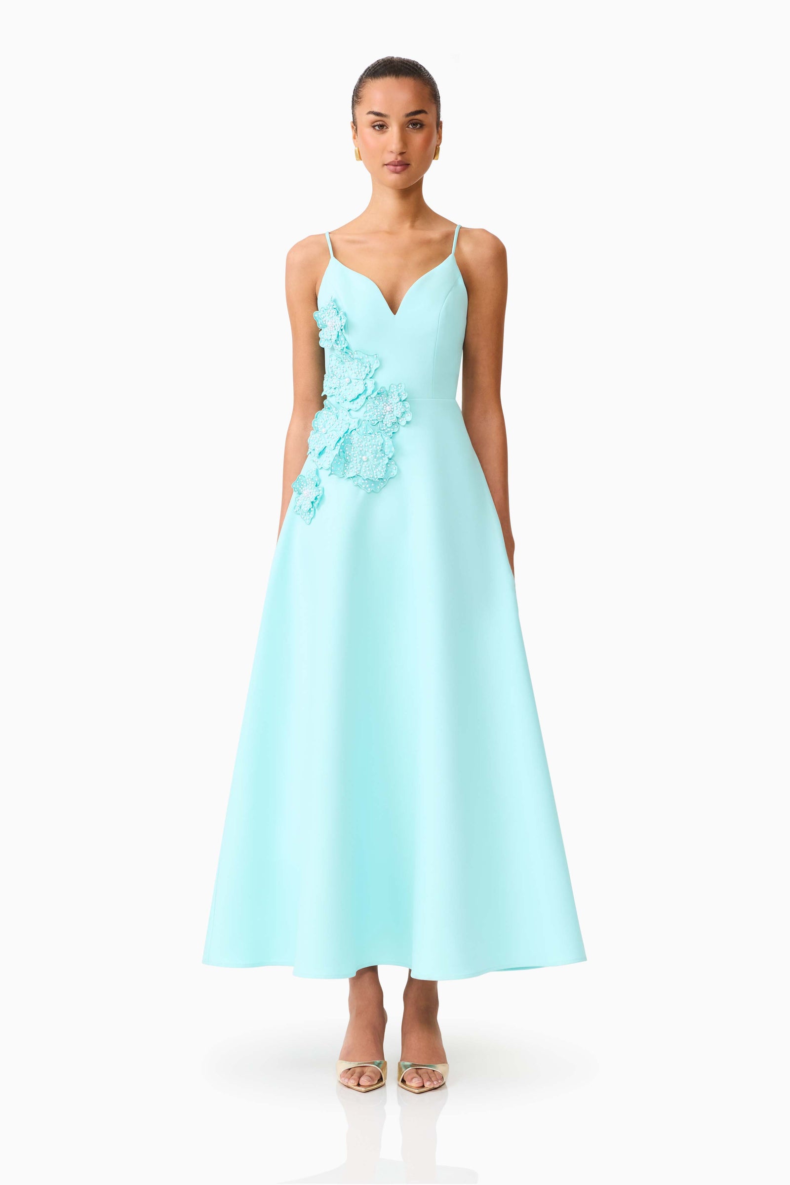 Stella A-Line Gown - Aqua Blue - XXS Stella A-Line Gown - Aqua Blue - XXS