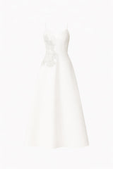 Stella A-Line Gown in White ghost imagery