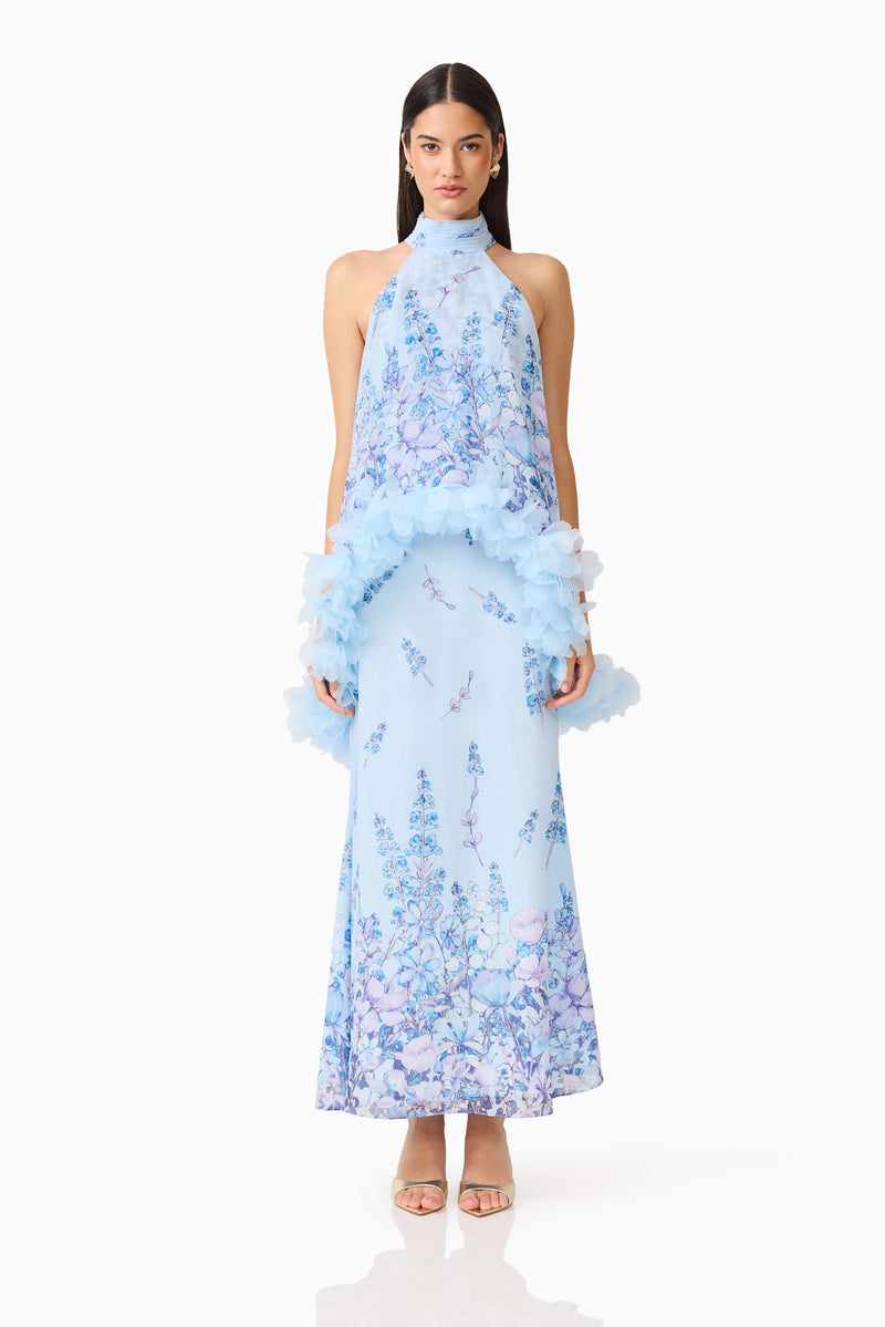 tulsia capelet maxi dress Floral Cape - Light Blue - XXL Dresses Dilllard Dillards Plus SCH004369_G_S the dress is lightweight Color:Black red floral