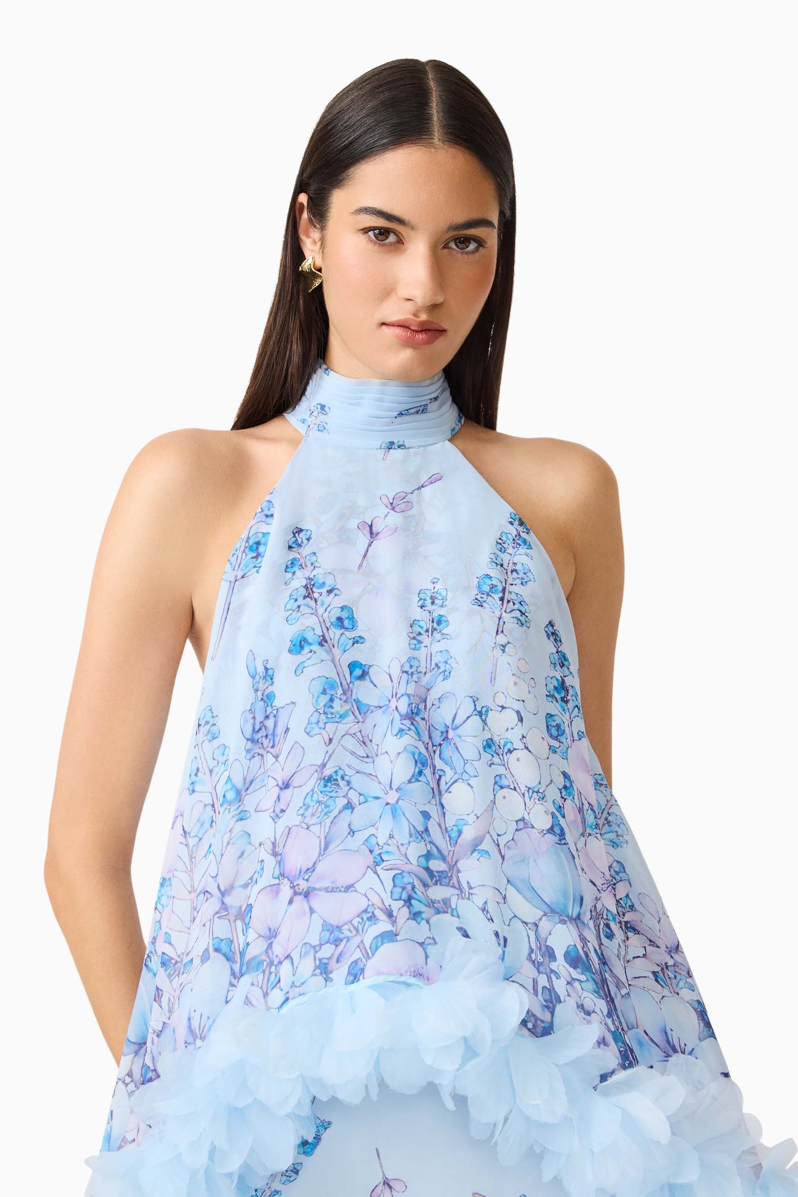 tulsia capelet maxi dress Floral Cape in Light Blue lo cape overlay SHEIN Unity White Maxi Size:Size UK 12/ US 8 monnalisa sale