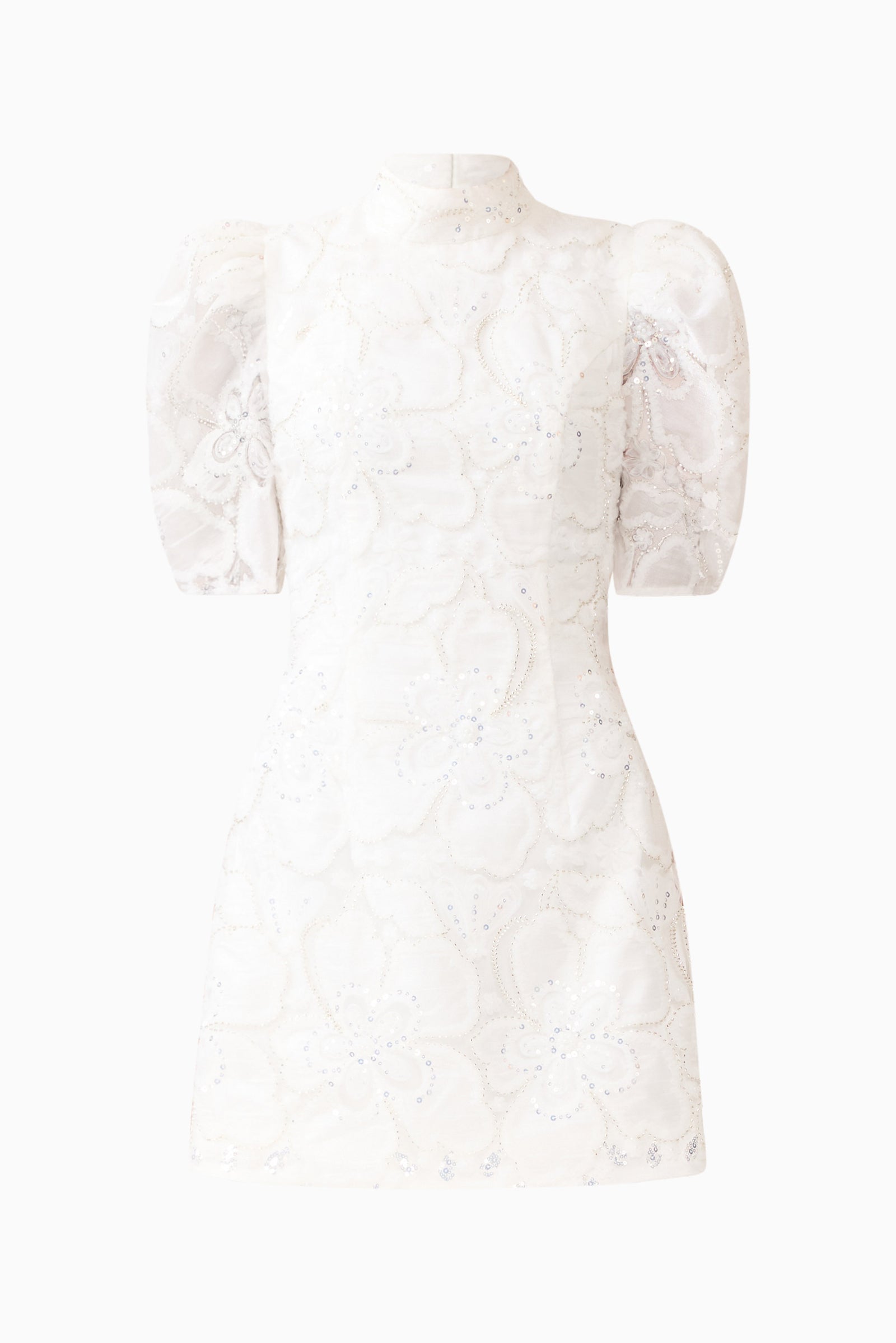 flower applique mini dress Paige Floral Applique Mini Dress - White, Large | Hazel and Olive