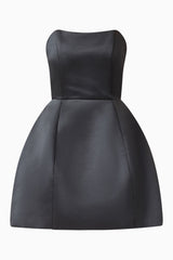 Manon Tulip Mini Dress in black ghost shot