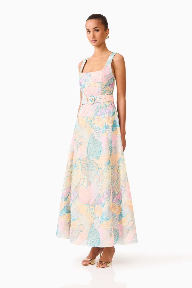 Taliah A-Line Gown - Blue Multi - S