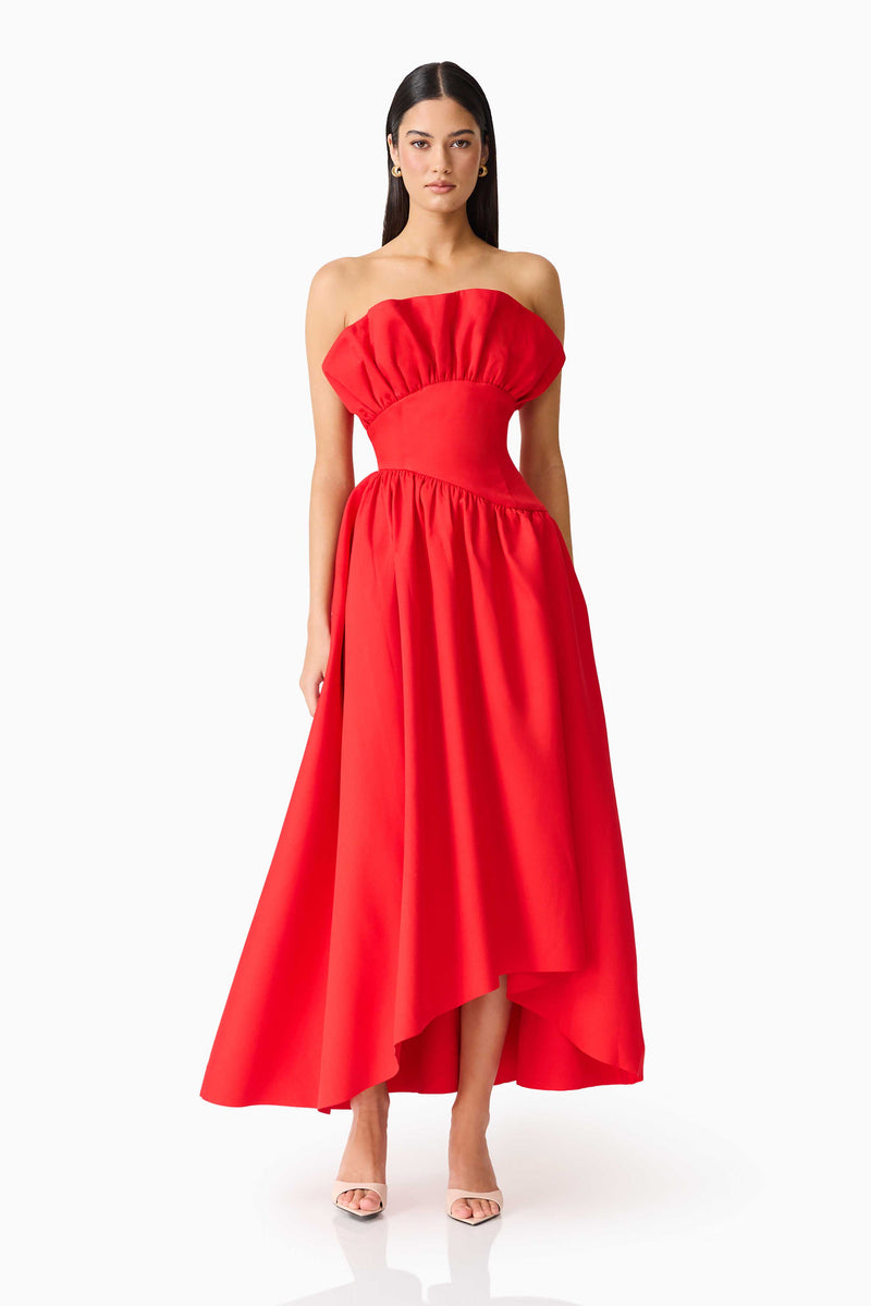 Laurel Sleeveless Maxi Dress In Red – Elliatt