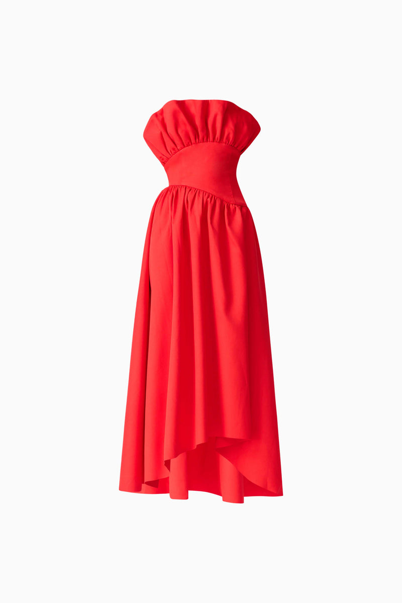 LAUREL SLEEVELESS MAXI DRESS IN RED ghost shot
