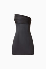 Sydney Strapless Mini Dress in Black ghost shot 