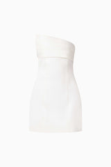 Sydney Strapless Mini Dress in White ghost shot 