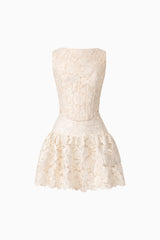 Nicolette Top & Skirt Set in Gold ghost shot 