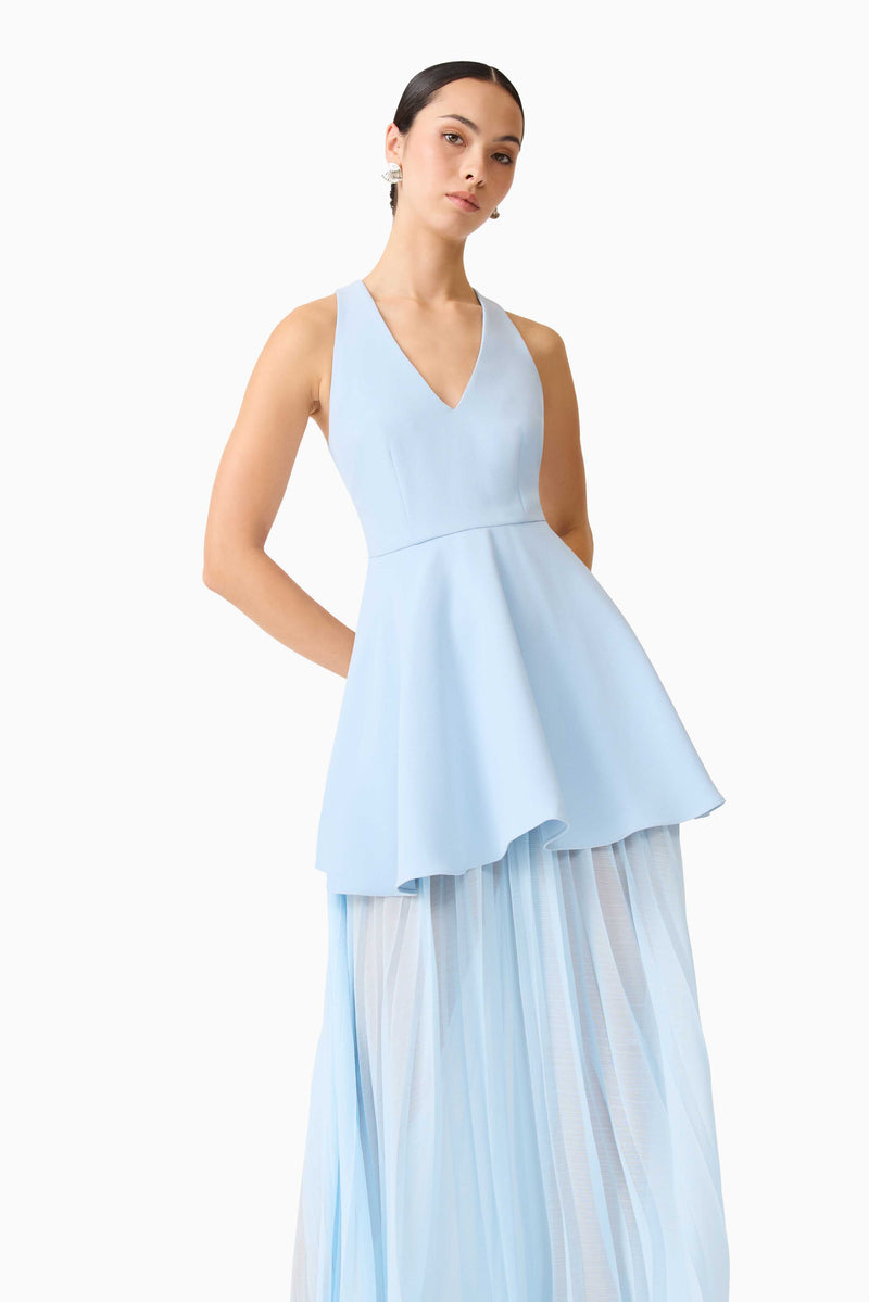Anaya V-Neck Maxi Dress in Blue Elliatt Anaya V-Neck Maxi Dress in Blue Elliatt