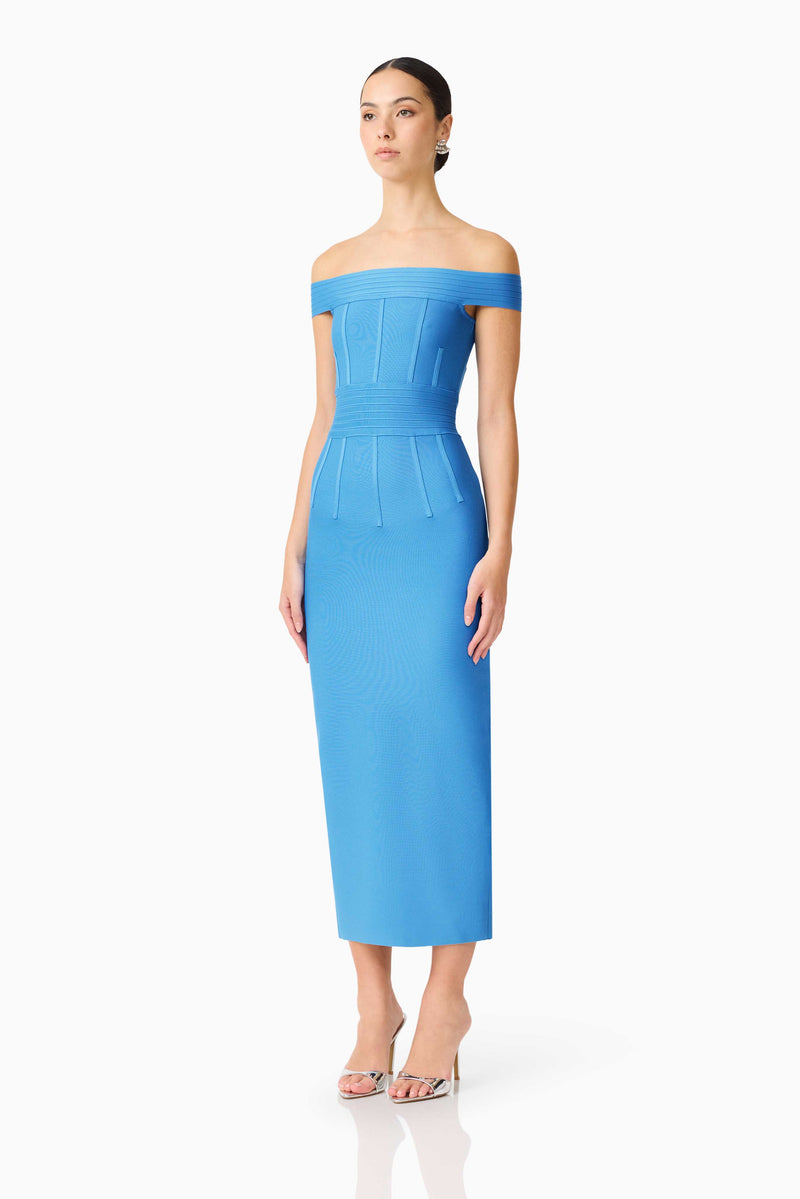 esli blue dress Elena Strapless Gown - - S Size:US 10 / UK 14 / EU 40 Fully lined BestWK35 SIR. Sage Flounce Gown