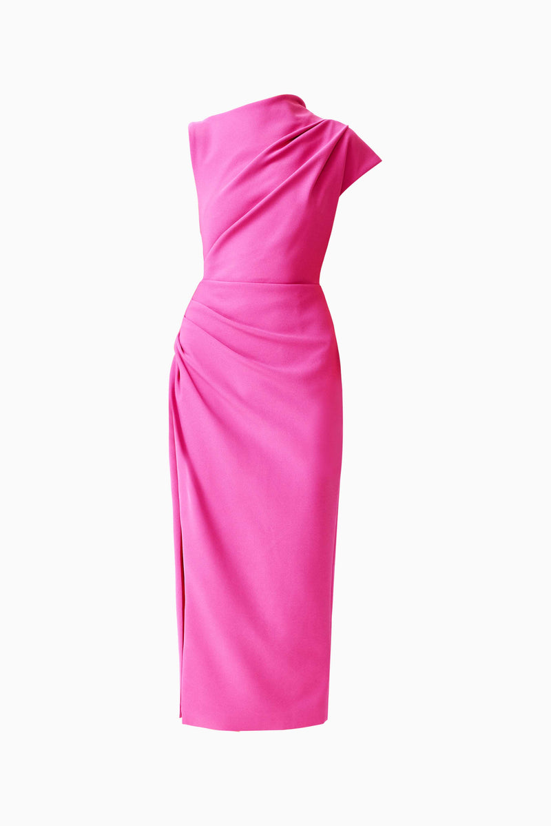 chantal midi dress Chantal Asymmetrical Midi Dress - Pink - XL