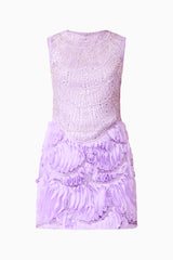 The Cerise Embellished Mini Dress in Purple ghost shot