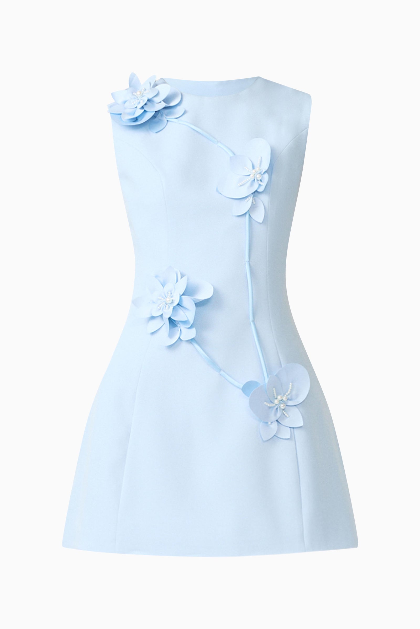 cute blue dresses short Reina Applique Mini Dress Dress Sky Size:3X (22W-24W) Champagne Quinceanera Dress With YGroup_m_christmas_set_1 Blue lace Machine wash