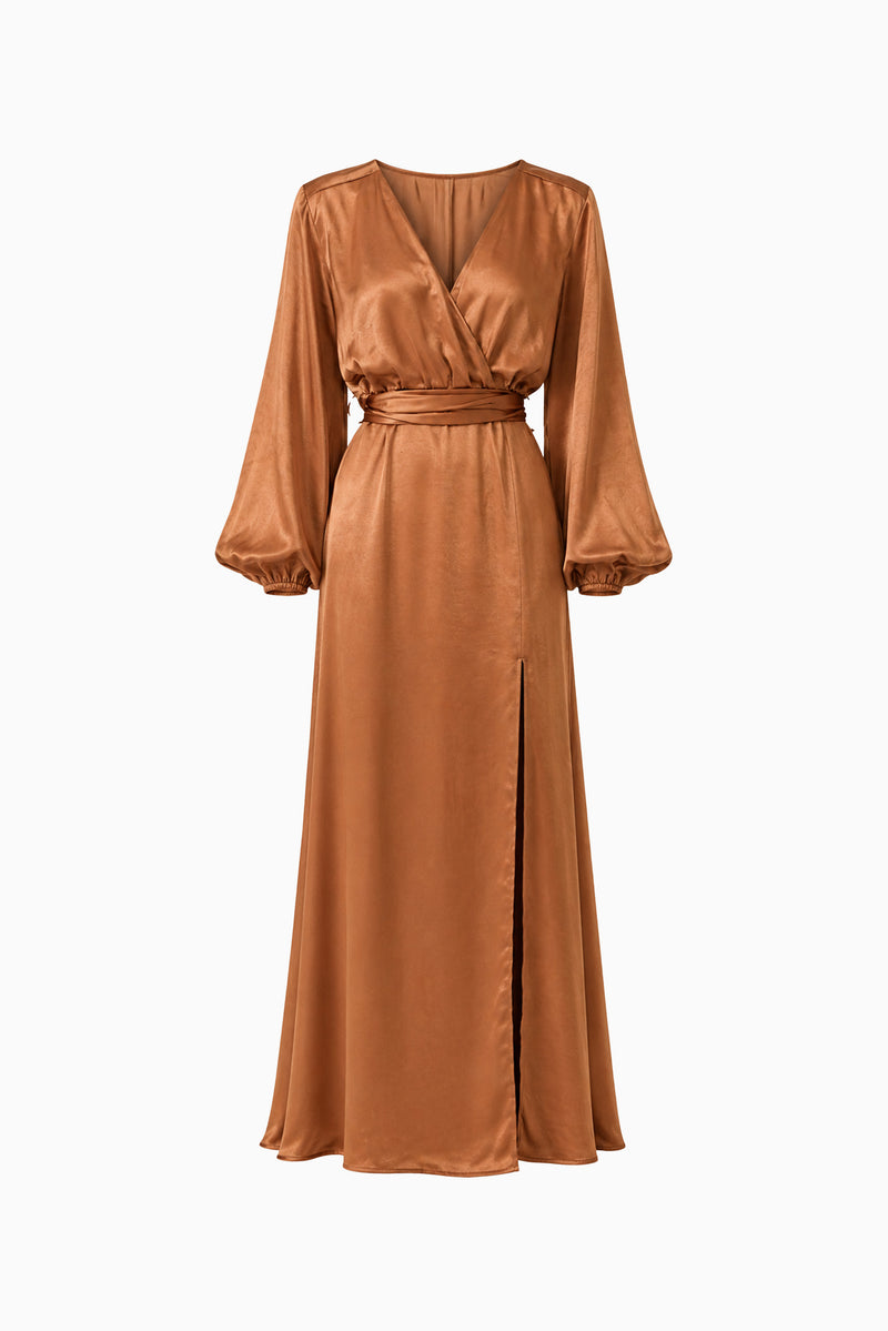 toffee brown dress Kai Long Sleeve Maxi in Size:Coat Size 46 Men's Style Leader 2 size S SEROYA Angrea swatches-khane-low-rise-wide-leg-pant