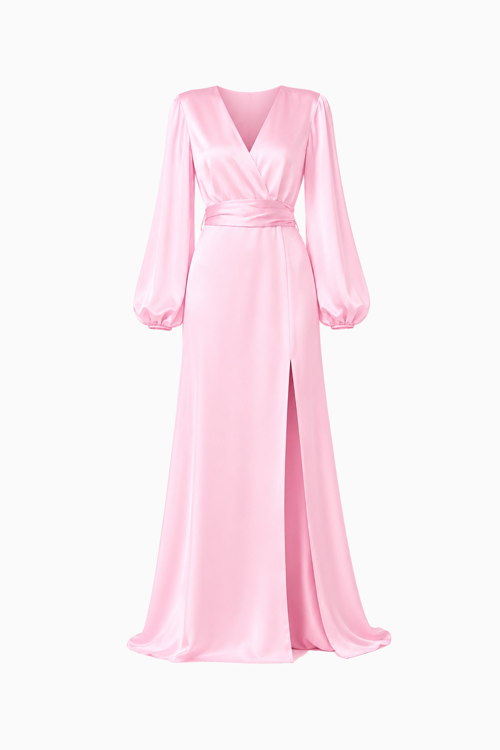 pink maxi dress with sleeves Kai Long Sleeve in Pale a fitted bodice Jessica Howard Women's Solid darkgreen Size:160CM