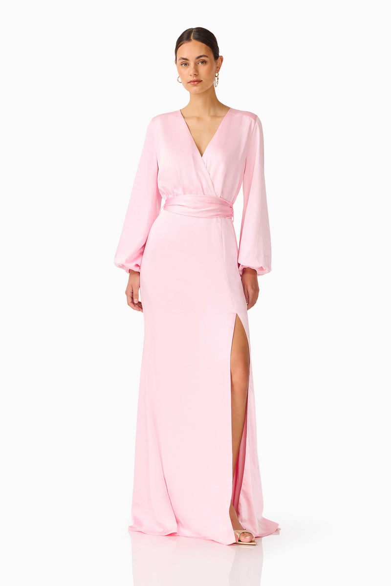 elliatt kai maxi dress Kai Long Sleeve Maxi Dress - Pale Pink - M