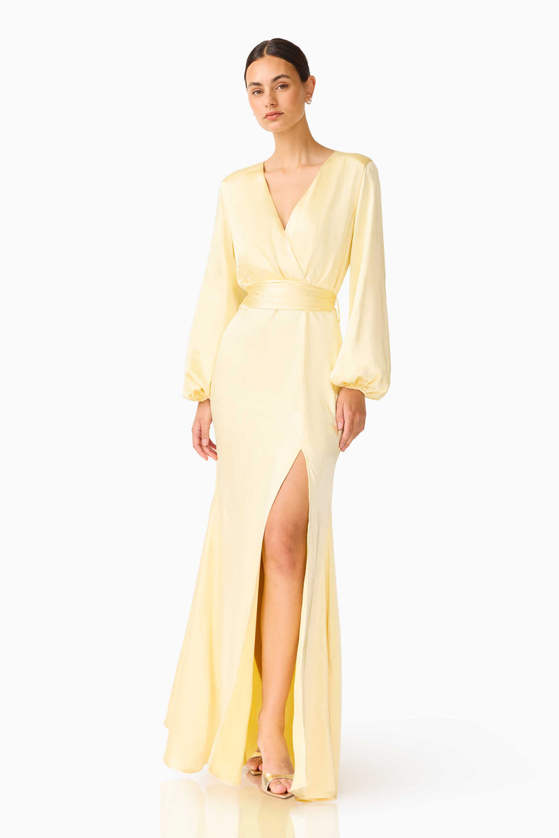 Kai Long Sleeve Maxi Dress - Butter Yellow - XXL - ELLIATT Kai Long Sleeve Maxi Dress - Butter Yellow - XXL - ELLIATT