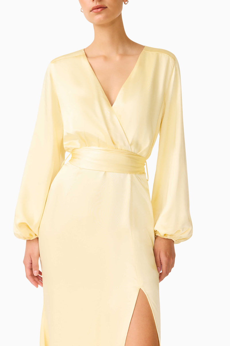 Kai Long Sleeve Maxi Dress in Butter Yellow | Bridesmaid Gown Elliatt Kai Long Sleeve Maxi Dress in Butter Yellow | Bridesmaid Gown Elliatt