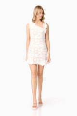 Margot Shift Mini Dress in White